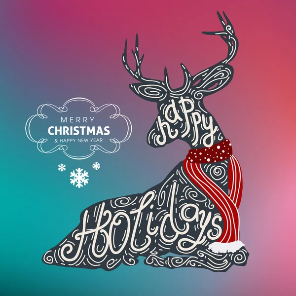 Felices fiestas Feliz Navidad y feliz año nuevo colorido vector de diseño 2017 Ilustraciones De Stock Sin Royalties Gratis