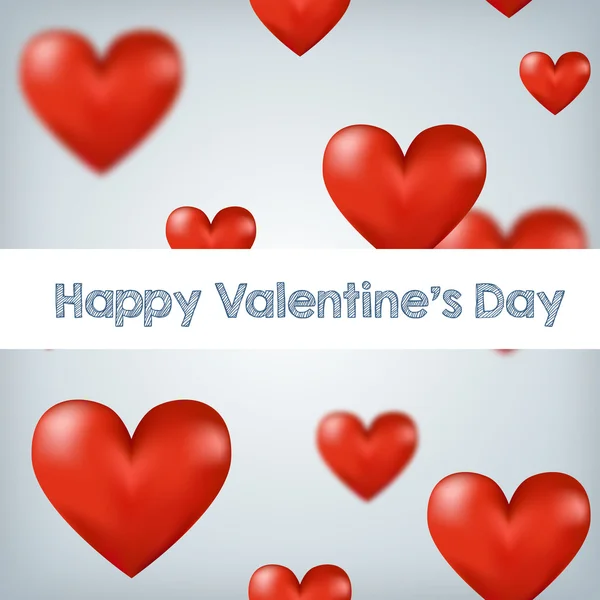 Létající červené srdce šťastný Valentines Day, skvělé pro váš design — Stockový vektor