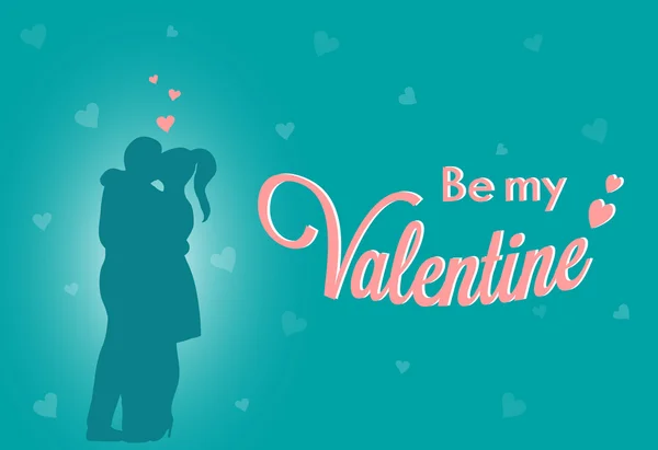 Día de San Valentín vector pareja y corazones. ideal para su diseño — Archivo Imágenes Vectoriales