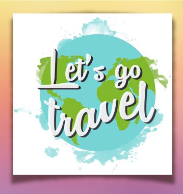Seyahat poster ilham verici gidelim