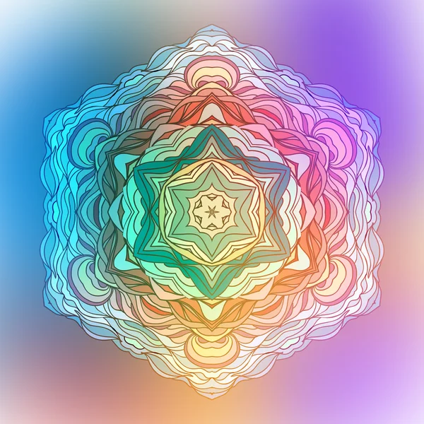 Fiore astratto Mandala. Elemento decorativo per il design — Vettoriale Stock