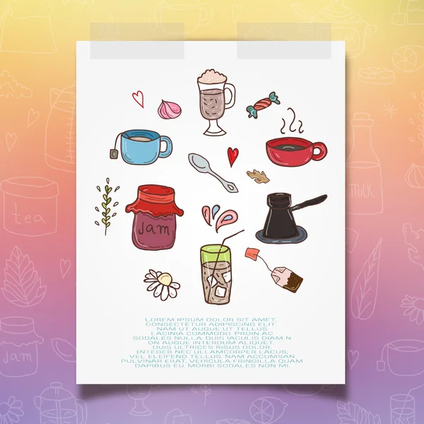 Çay arka plan, vektör çizim