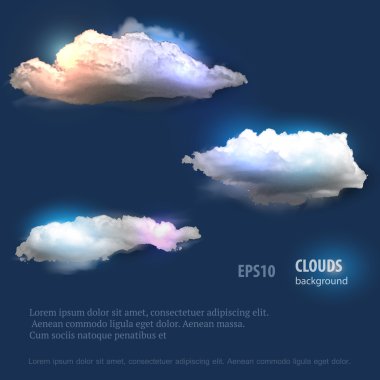 Cloud set for your design clipart