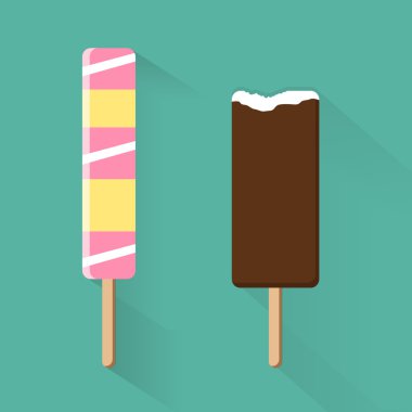 Abur cubur düz stil ikonları tasarımınız için