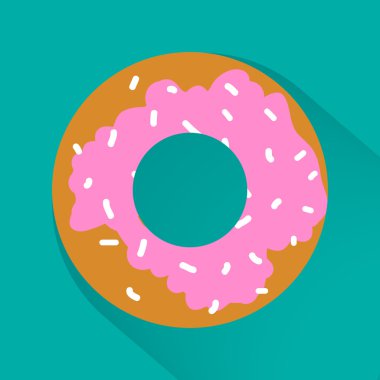 Abur cubur düz stil ikonları tasarımınız için