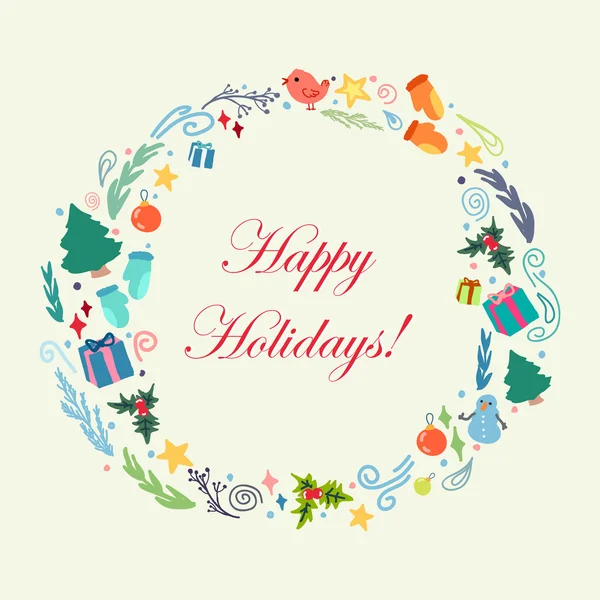 Neşeli Noel ve mutlu yeni yıl kutlama tasarım