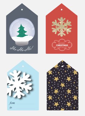 Noel ve yeni yıl Etiketler kümesi