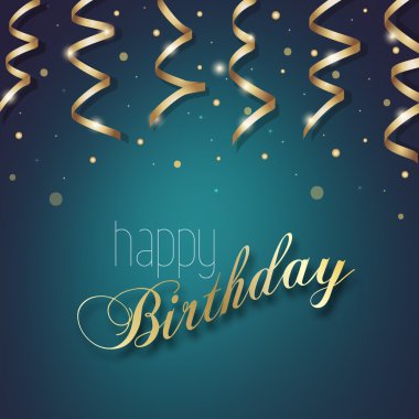 Doğum günün kutlu olsun Vektör Kartı