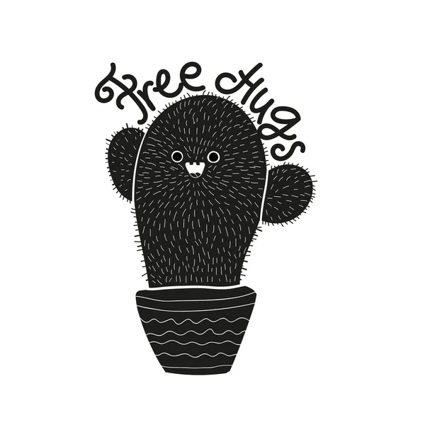 Ücretsiz hugs kaktüs karikatür tasarım