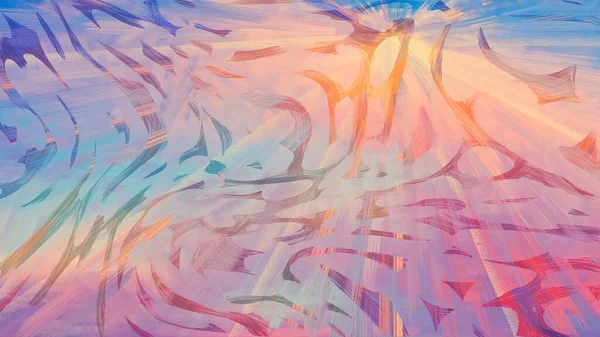 Abstrakte Himmelskunst Landschaftsmalerei Hintergrundillustration Sunset Grunge Kunstwerk Auf Leinwand — Stockfoto