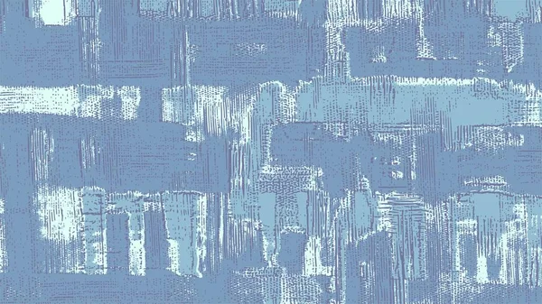 Tissu Bleu Clair Hachures Vectorielles Croisées Sur Toile Huile Peinture — Image vectorielle