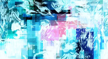 Kış arkaplanı, parlak dijital görüntüler. Koyu mavi aksanlı soyut şenlik dokusu