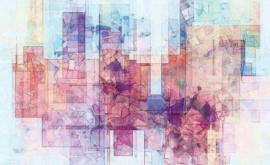 Rastgele grunge dikdörtgenler, düzensiz gradyanlar, soyut mor aksanlar arka plan, sanatsal afiş, duvar sanatı. Suluboya biçimi dijital doku