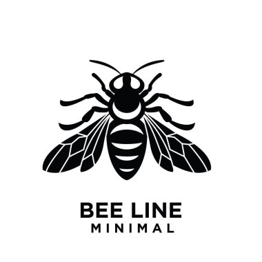 minimal büyük arı arısı vintage vektör premium logosu