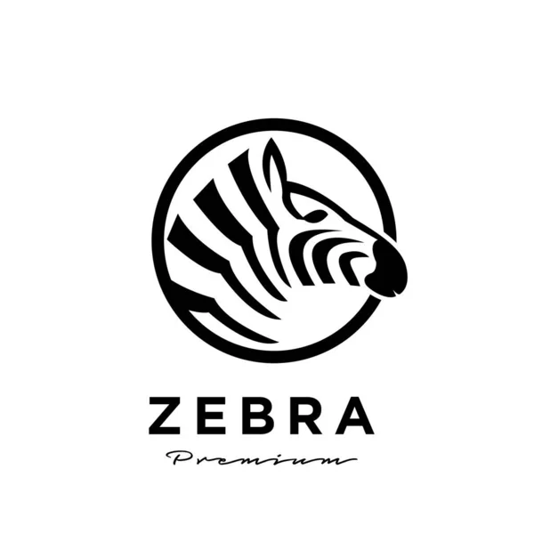 Projeto Ícone Logotipo Cabeça Zebra —  Vetores de Stock