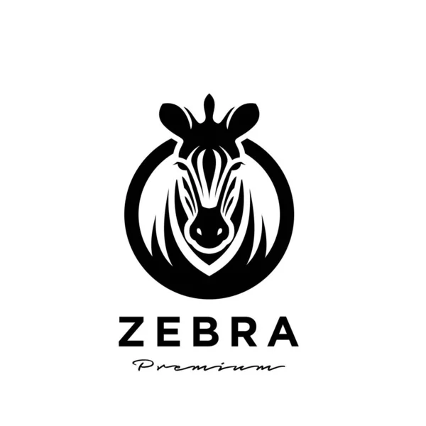 Projeto Ícone Logotipo Cabeça Zebra —  Vetores de Stock