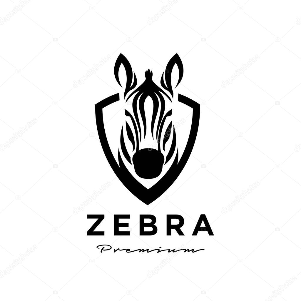 Zebra head logo icon design