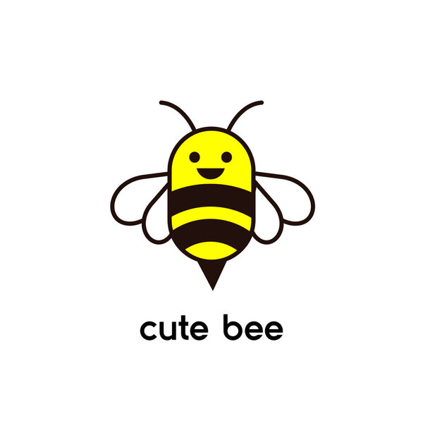 Симпатичный дизайн логотипа пчелы