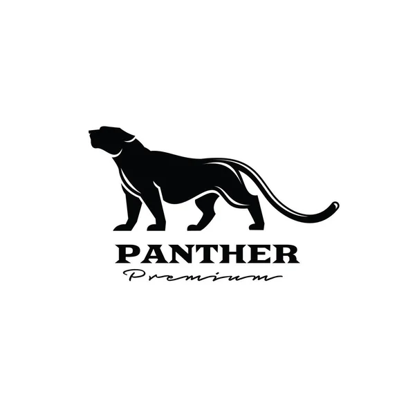 Prémio Preto Pantera Vetor Logotipo Ícone Ilustração Modelo Design Isolado —  Vetores de Stock