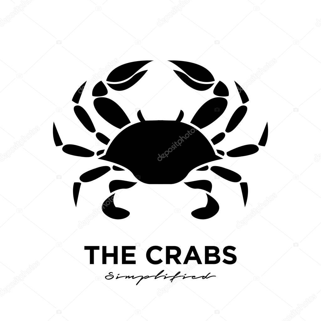 simple Crab Logo Design Vector Template Modern Design Vector Illustration isolated background