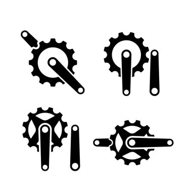 set collection crank creek cycle creative sport bike with initial letter c vector logo icon illustration design isolated background clipart