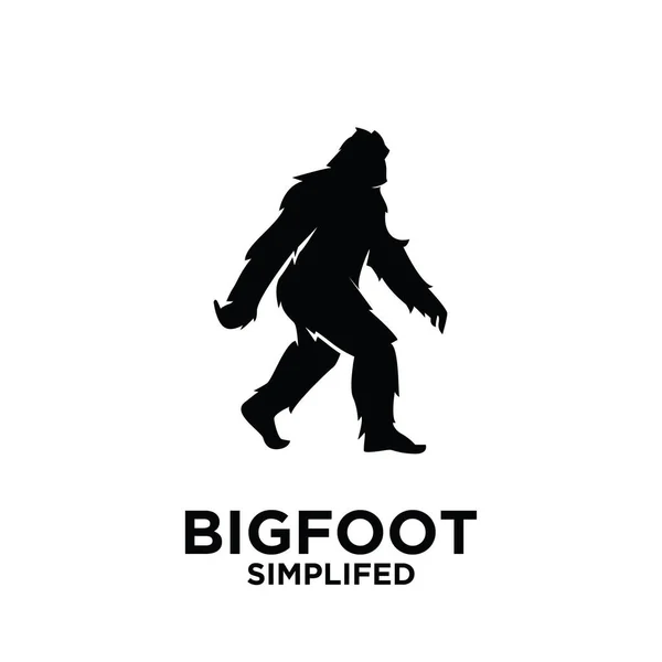 Premium Big foot yeti vektör logo resimleme tasarımı izole arkaplan
