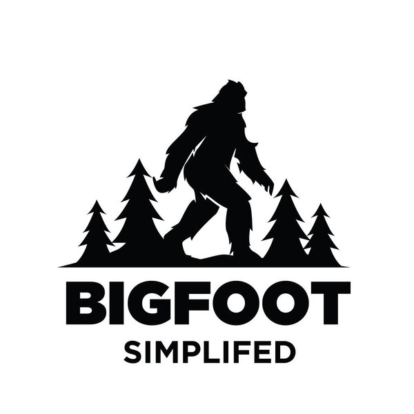 premium vector logo icon illustration of Big foot yeti design isolated background