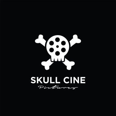 Korsan filmler Studio Movie Video Cinema Cinematography Film Prodüksiyon logo tasarım vektör illüstrasyonu İzole edilmiş Beyaz Arkaplan