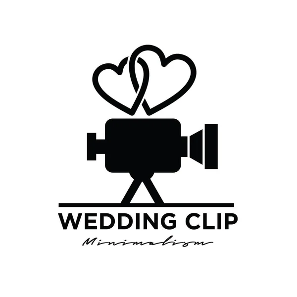 Studio Weselne Film Video Cinematografia Film Produkcja Diamentowym Pierścieniem Logo — Wektor stockowy