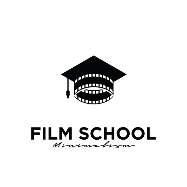 Film Edukacja Film Video Kino Kinematografia Film Produkcja Logo Projekt — Wektor stockowy