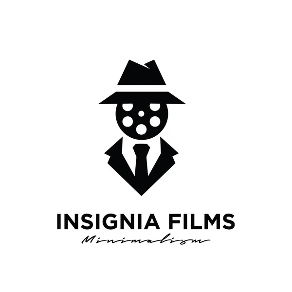 Spionage Geheim Film Studio Cinema Film Film Productie Logo Ontwerp — Stockvector