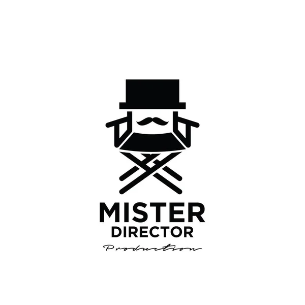 Mister Película Studio Video Cinema Película Producción Logo Diseño Vector — Archivo Imágenes Vectoriales