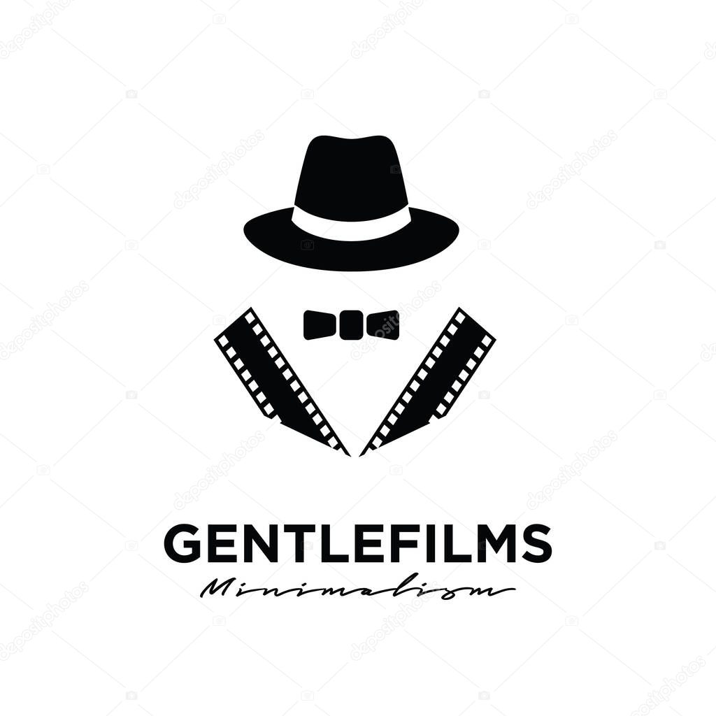 Spy secret film Studio Cinema movie Film Production logo design vector icon illustration Isolated White Background