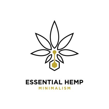 premium esaslı kenevir vektör logosu modern tasarım