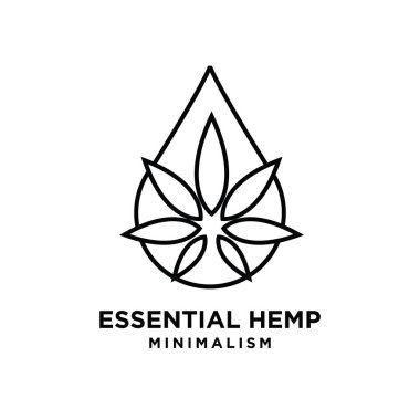 premium esaslı kenevir vektör logosu modern tasarım