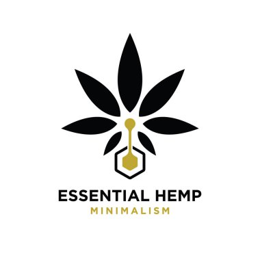 premium esaslı kenevir vektör logosu modern tasarım