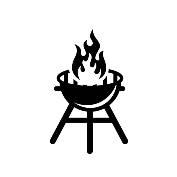 Set Kollektion Bbq Grill Grill Werkzeuge Symbol Vektor Logo Design — Stockvektor