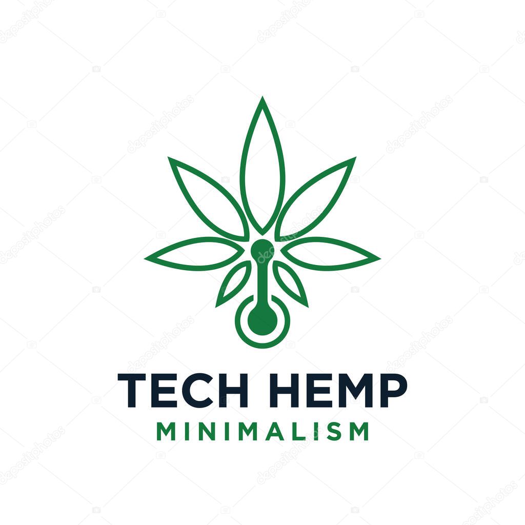 Premium essential hemp vector logo modern design