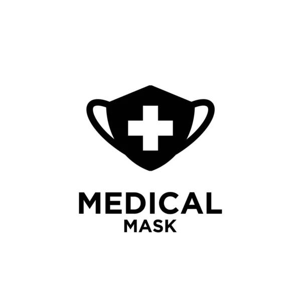 Logotipo Máscara Facial Médica Ícone Proteção Cirúrgica Proteger Covid Vírus — Vetor de Stock