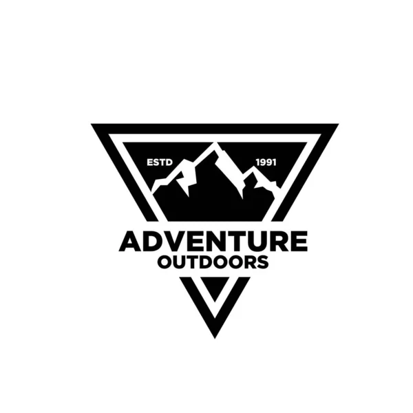 Simple Prime Aventure Montagne Badge Extérieur Vecteur Logo Icône Conception — Image vectorielle