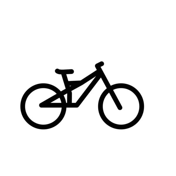 Einfach Fahrrad Linie Umriss Vektor Symbol Illustration Flache Design Isoliert — Stockvektor