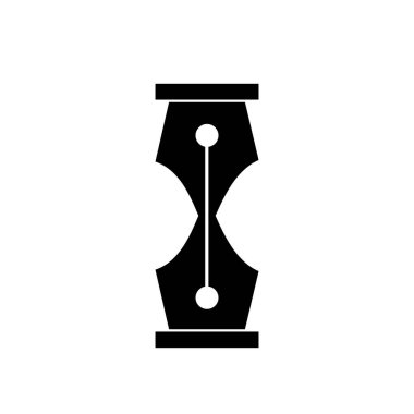 Dolmakalem zamanı, saat, saat, kum saati logosu konsepti zaman vektör logo ikonu tasarımı resimleme izole edilmiş beyaz arkaplan