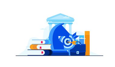 business management strategy flat illustration vector design template banner