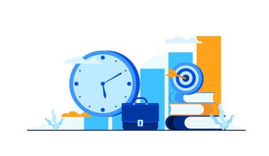 business management strategy flat illustration vector design template banner