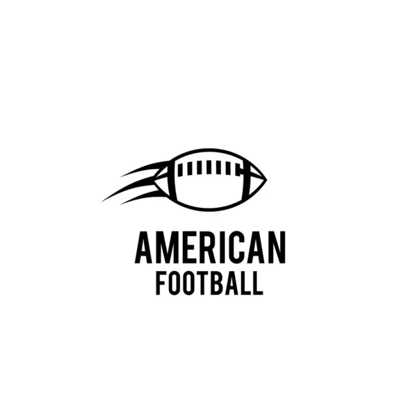 Amerykańska Piłka Nożna Linii Logo Ikona Projekt Wektor Ilustracja — Wektor stockowy