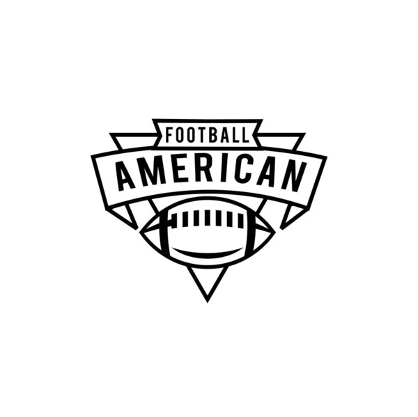 Amerikanska Fotbollslag Linje Logotyp Ikon Design Vektor Illustration — Stock vektor
