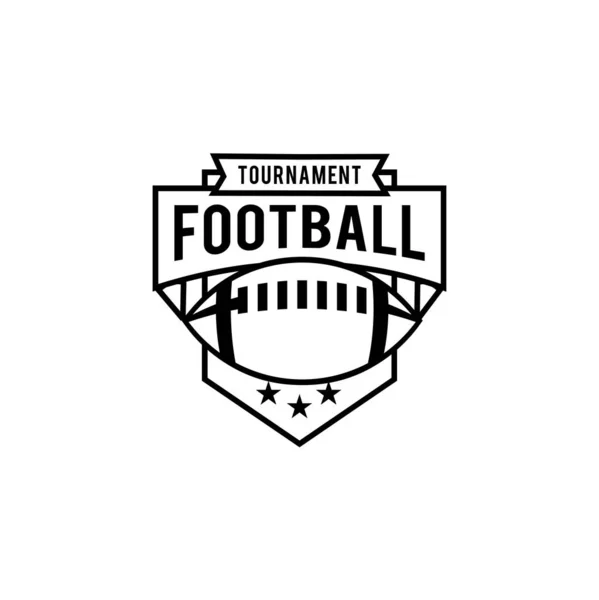 Illustrazione Vettoriale Disegno Icona Logo Squadra Football Americano — Vettoriale Stock