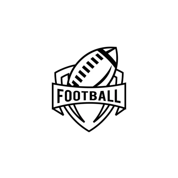 Futebol Americano Equipe Linha Logotipo Ícone Design Vetor Ilustração —  Vetores de Stock