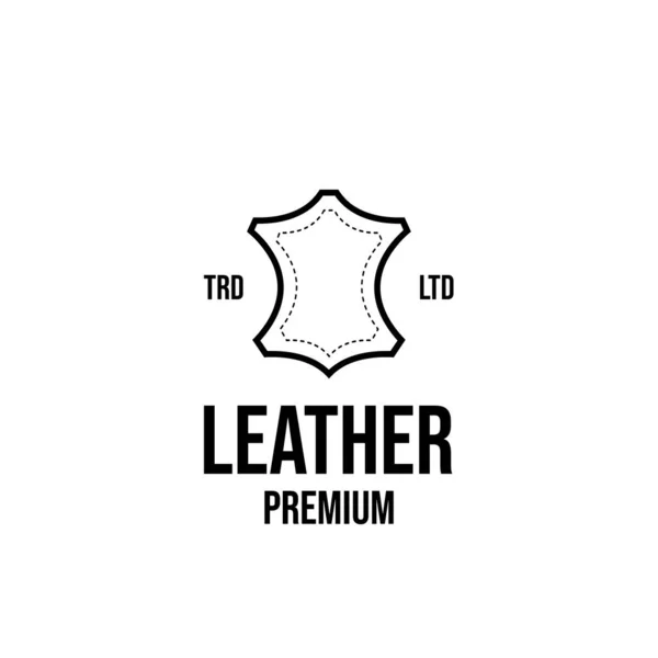 Leder Handwerk Logo Symbol Design Vektor Illustration — Stockvektor