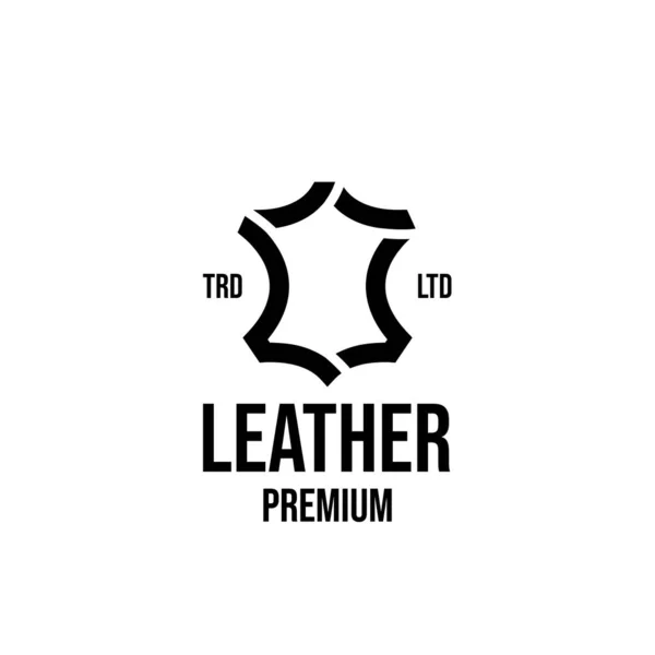 Leder Handwerk Logo Symbol Design Vektor Illustration — Stockvektor